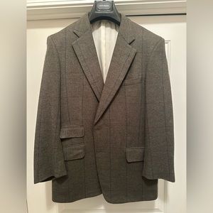 Turnbull & Asser (Bergdorf Goodman) England Made Windowpane Check Sportscoat 40R